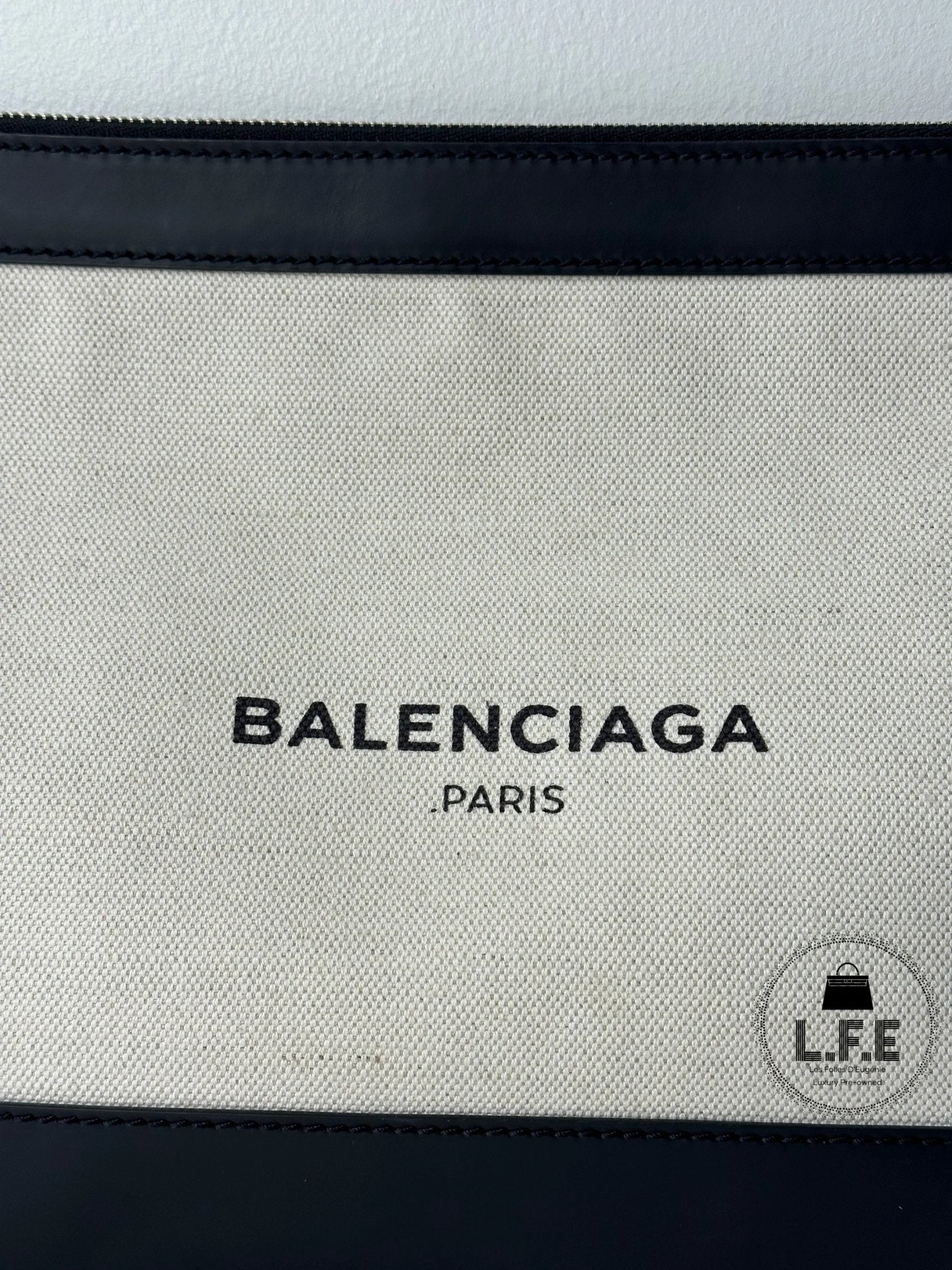 Balenciaga Les Folies d Eugenie Logo Clutch