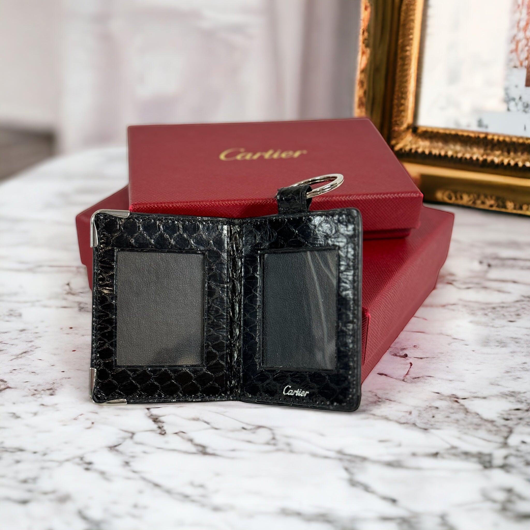 Cartier Les Folies d Eugenie key ring and photo holder