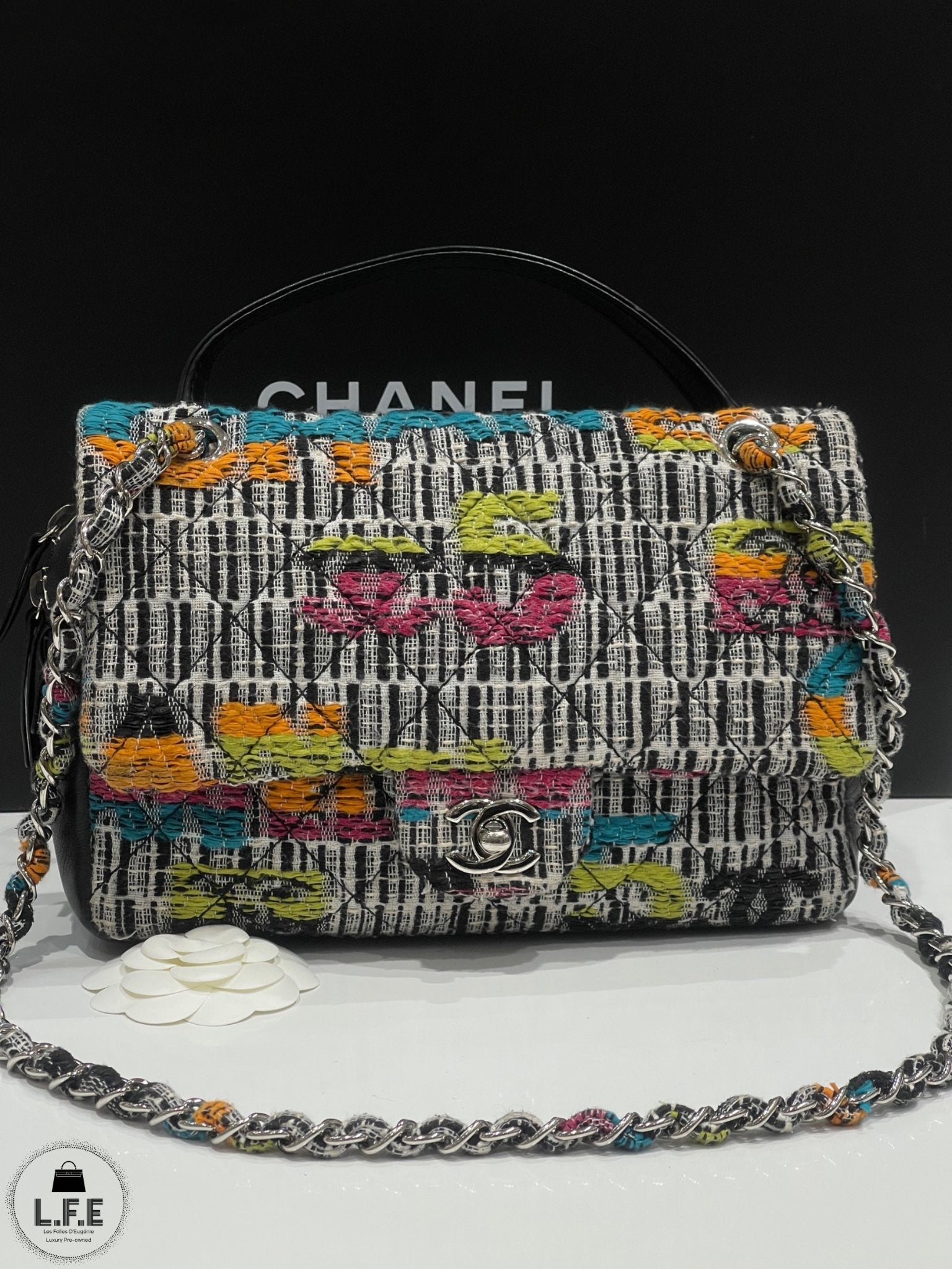 Chanel - Sac classique tweed caméra - Les Folies d&