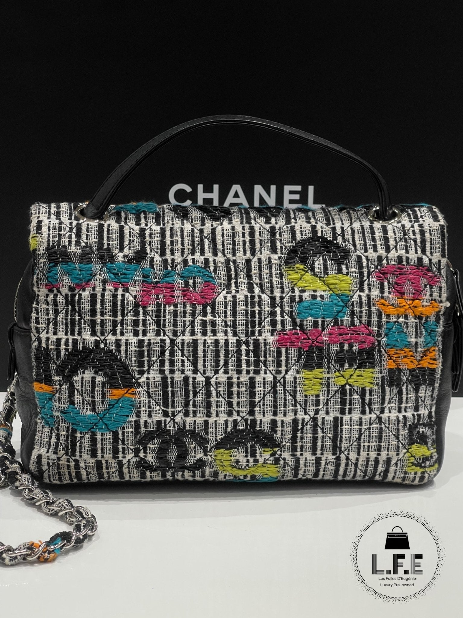 Chanel - Sac classique tweed caméra - Les Folies d&