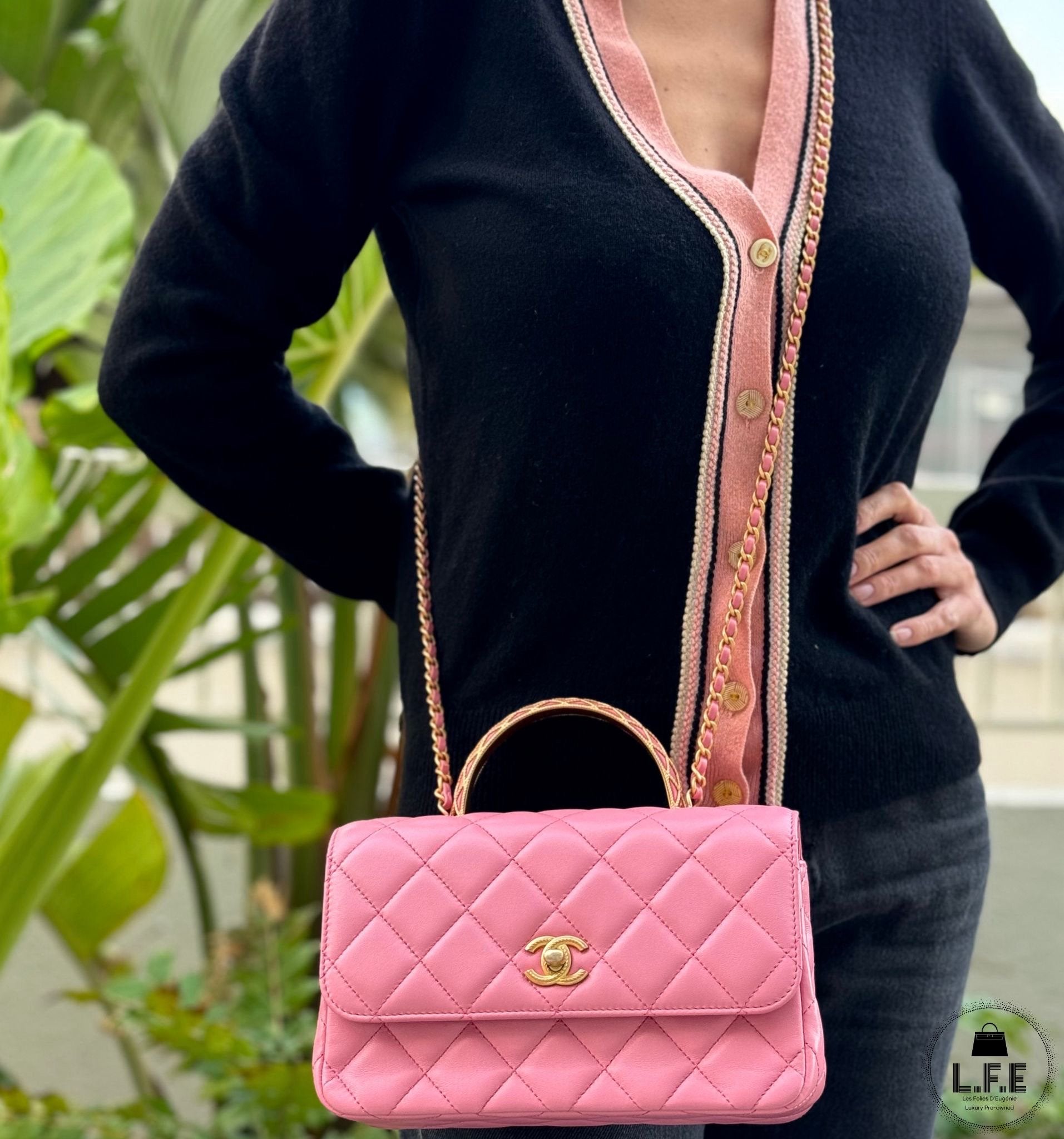 Sac rabat shop avec poignee chanel