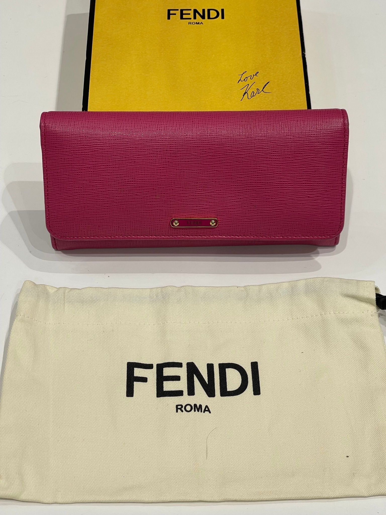 Fendi Fuchsia pink companion wallet