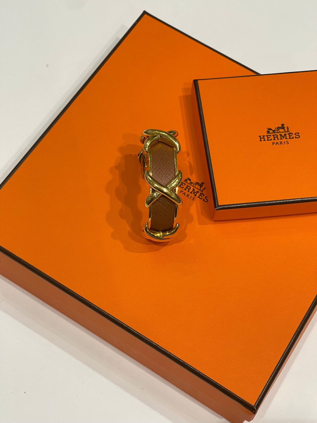 Hermès - Bracelet Croisillons gold - Les Folies d&