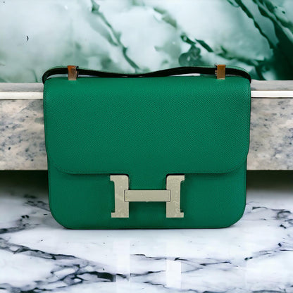 Hermès - Sac constance 24 Vert Vertigo - Les Folies d&