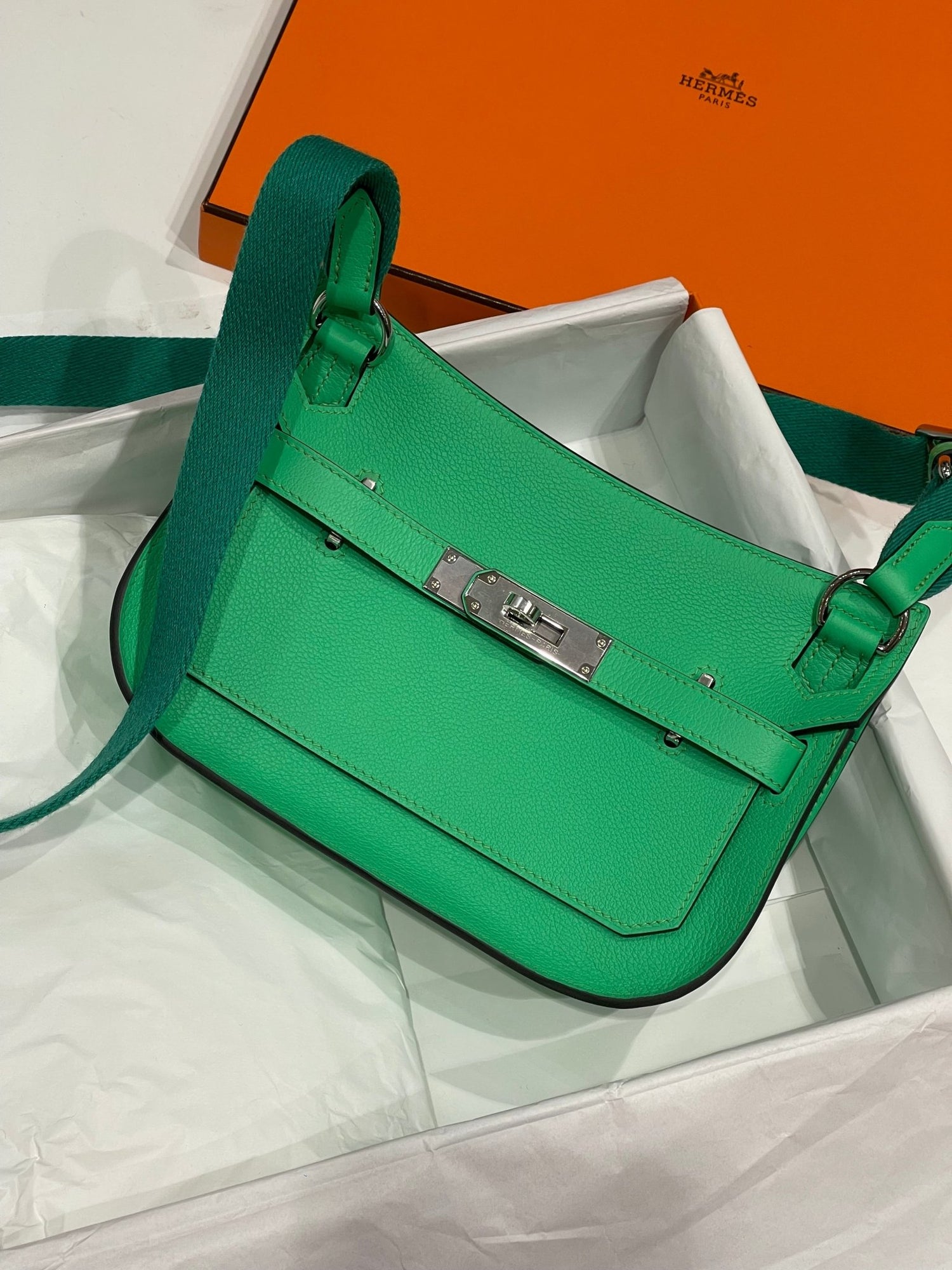 Hermès - Sac Mini Jypsiere 20 vert comics - Les Folies d&