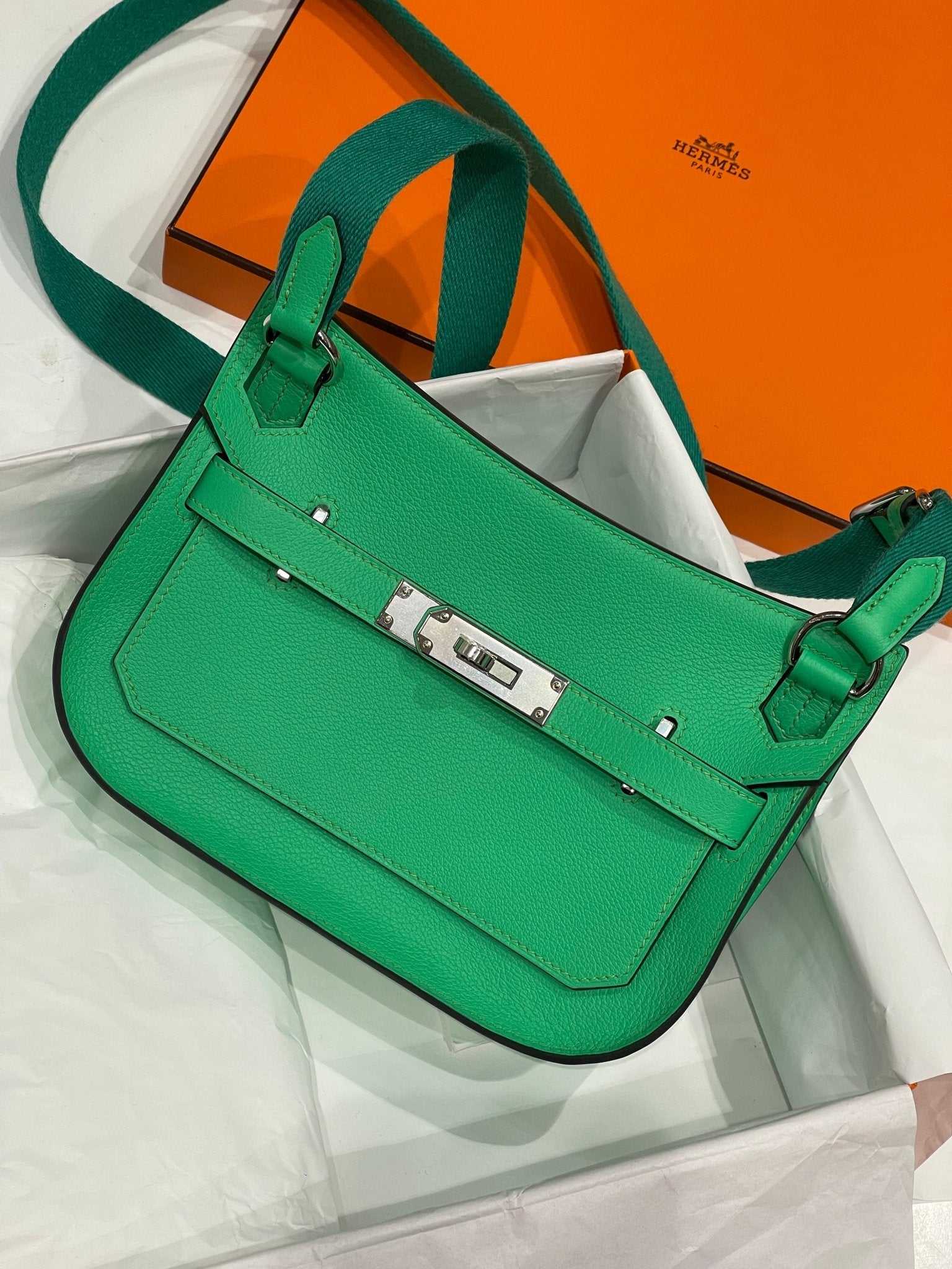 Hermès - Sac Mini Jypsiere 20 vert comics - Les Folies d&