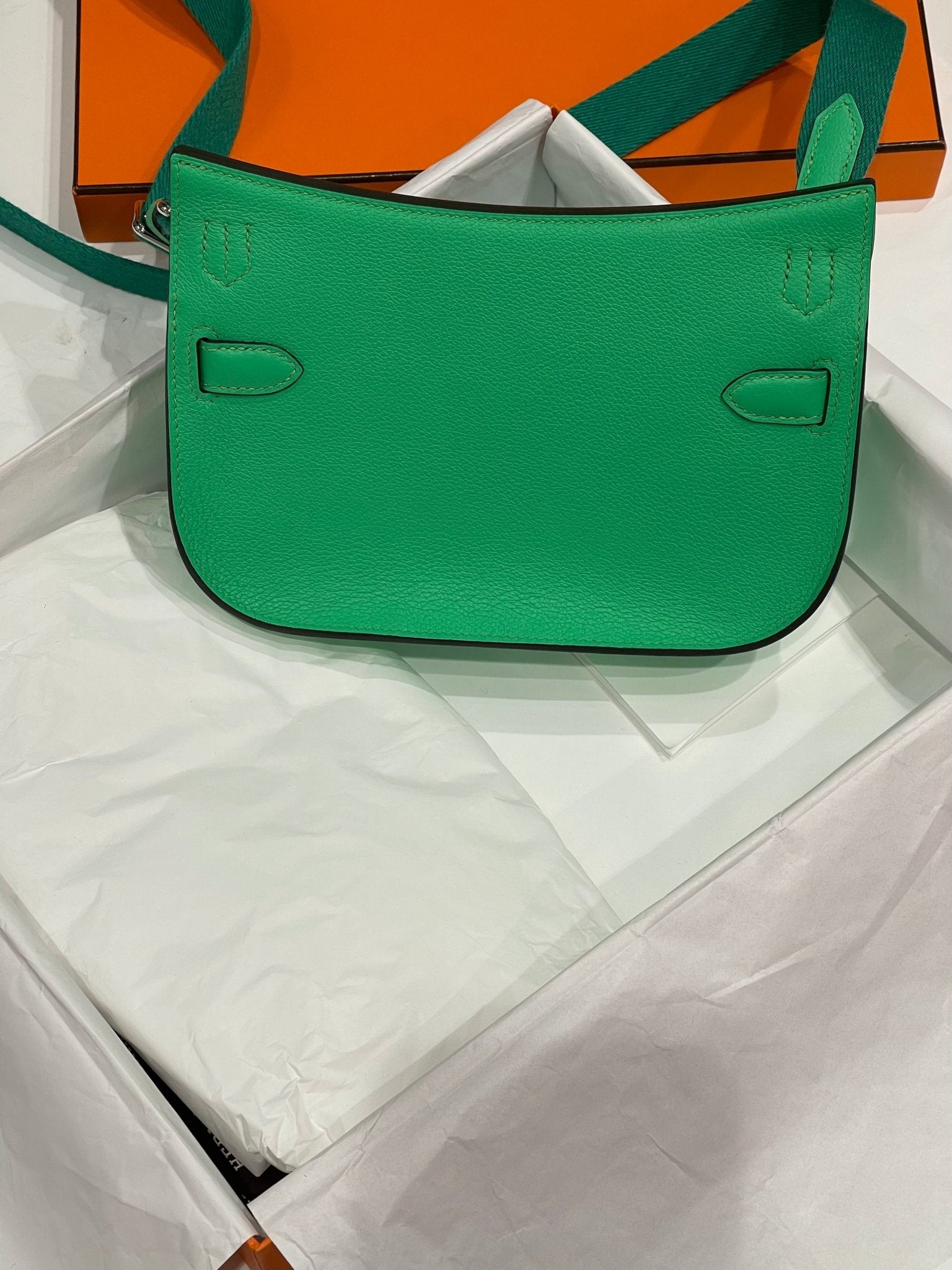 Hermès - Sac Mini Jypsiere 20 vert comics - Les Folies d&