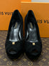 Louis Vuitton - escarpins plate-forme daim noir - Les Folies d&