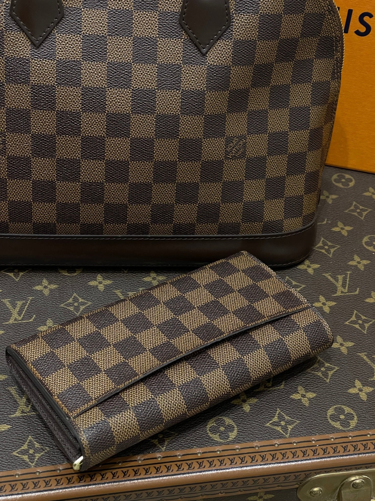 Louis Vuitton - Portefeuille compagnon toile damier ébène - Les Folies d&