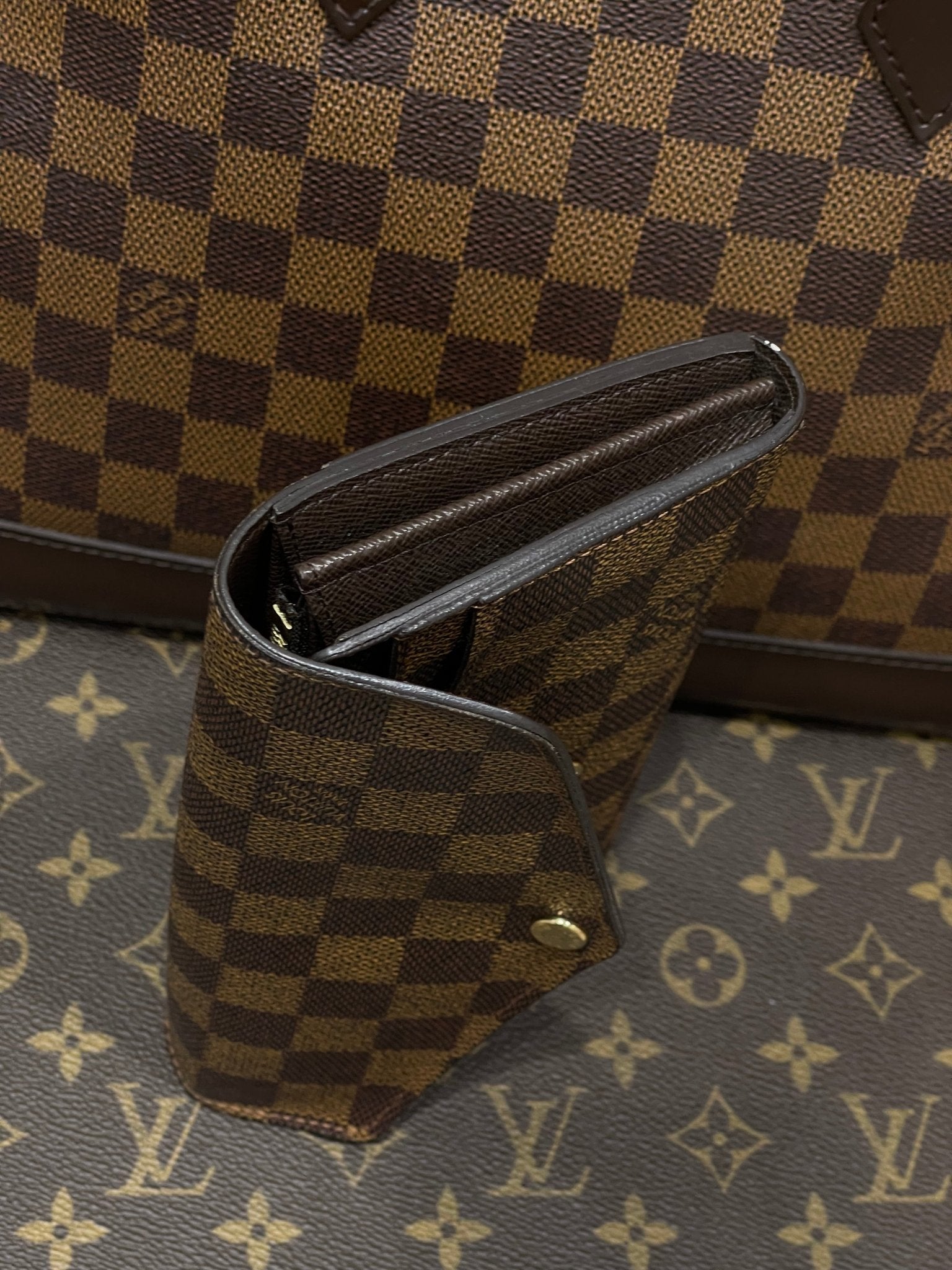 Louis Vuitton - Portefeuille compagnon toile damier ébène - Les Folies d&