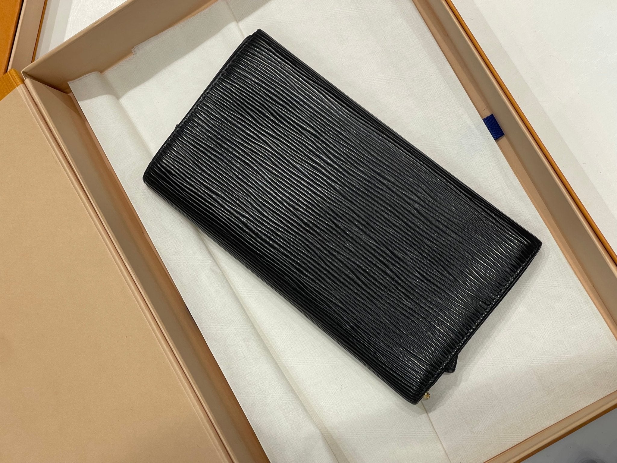 Louis Vuitton black epi leather wallet Les Folies d Eugenie