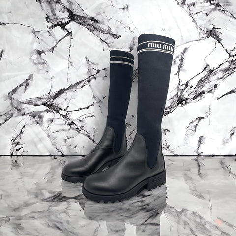 Miu miu sock booties hotsell